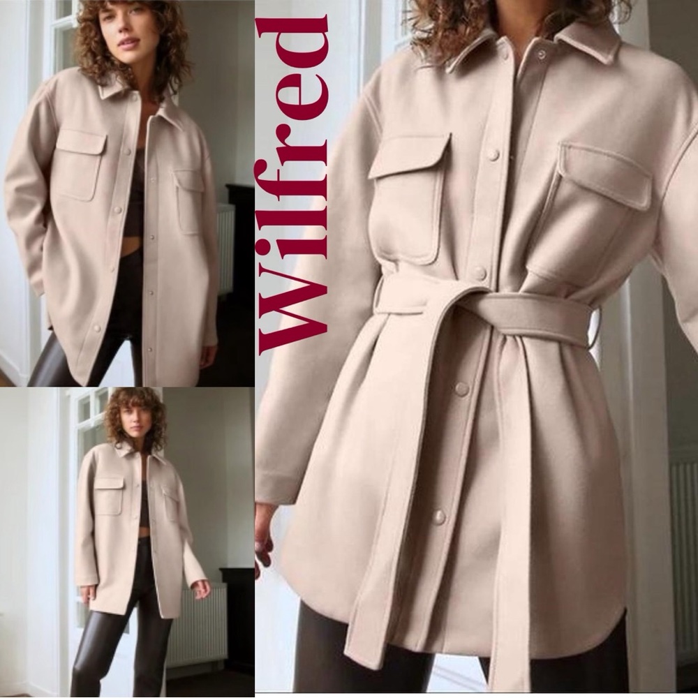 Wilfred Light Tan Belted Shirt Jacket